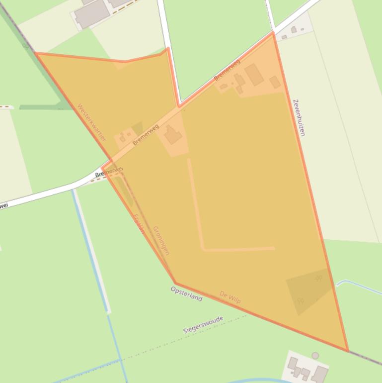 Kaart van postcodegebied 9367TS.