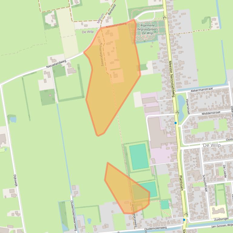 Kaart van postcodegebied 9367VC.