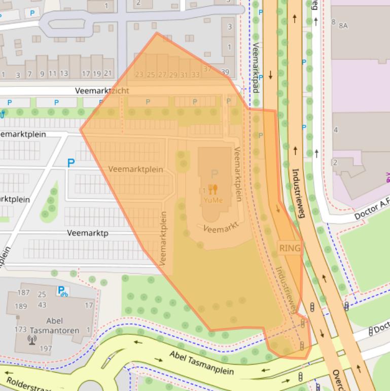 Kaart van postcodegebied 9401AA.