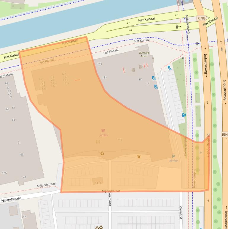 Kaart van postcodegebied 9401AL.