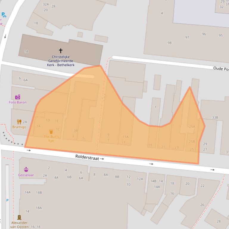 Kaart van postcodegebied 9401AM.