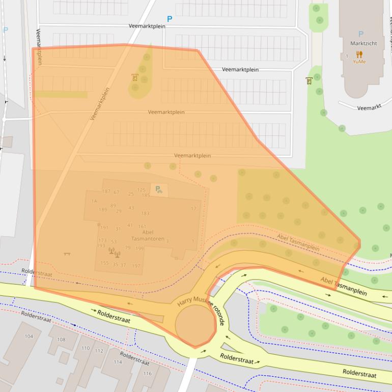 Kaart van postcodegebied 9401AZ.