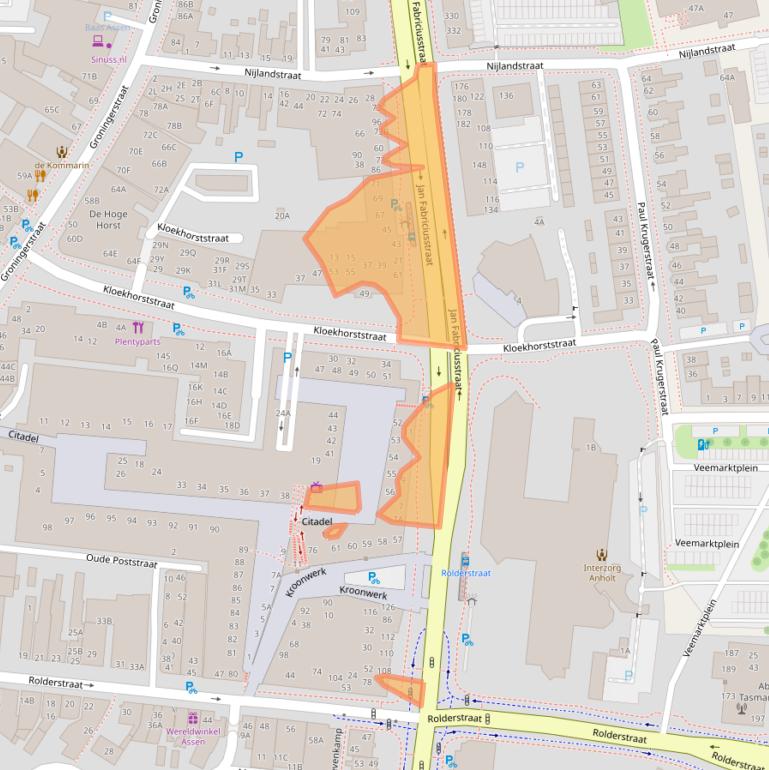 Kaart van postcodegebied 9401BC.