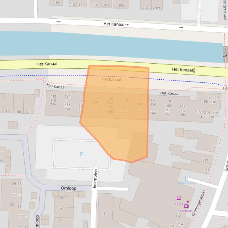Kaart van postcodegebied 9401CJ.