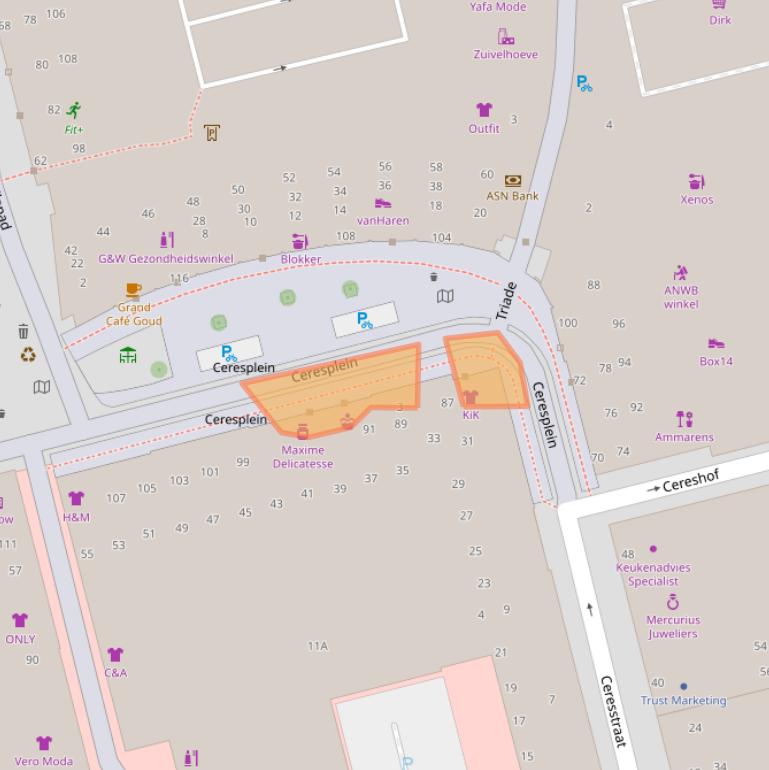 Kaart van postcodegebied 9401CW.