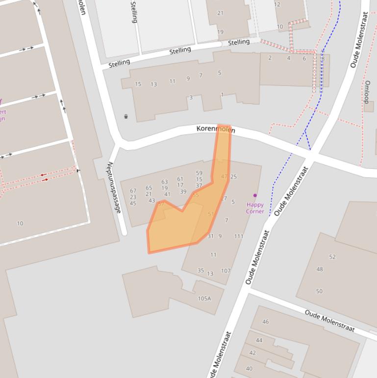 Kaart van postcodegebied 9401DV.