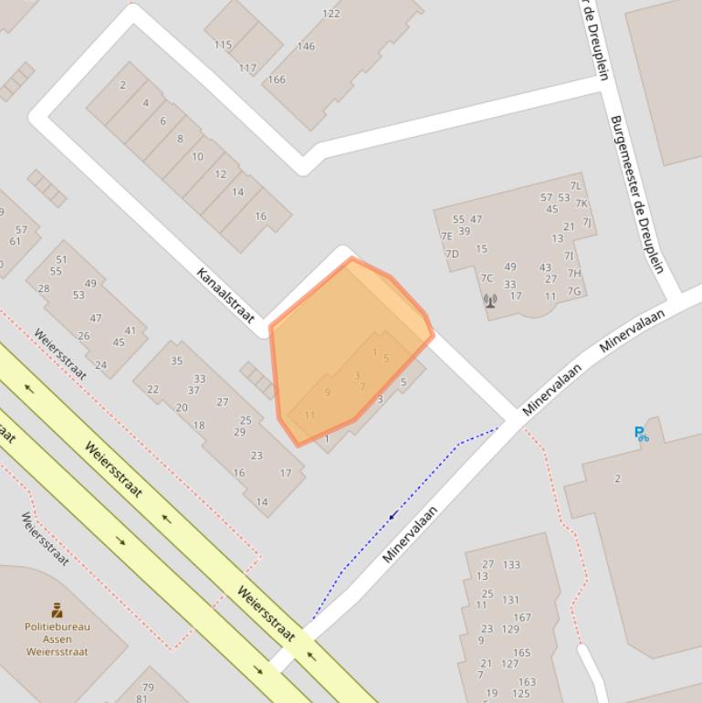 Kaart van postcodegebied 9401EC.