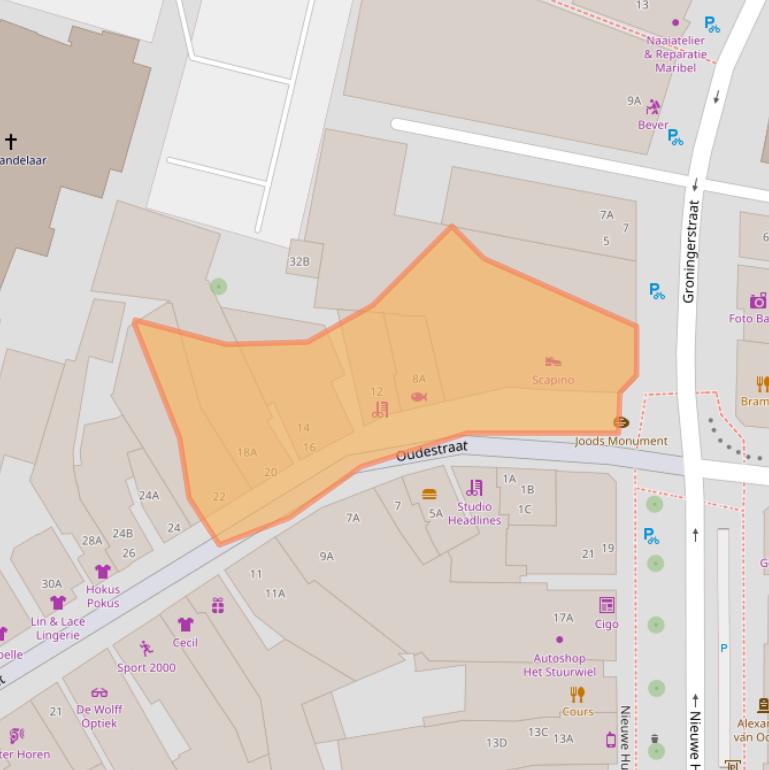 Kaart van postcodegebied 9401EJ.