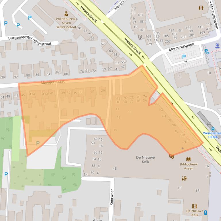 Kaart van postcodegebied 9401GA.