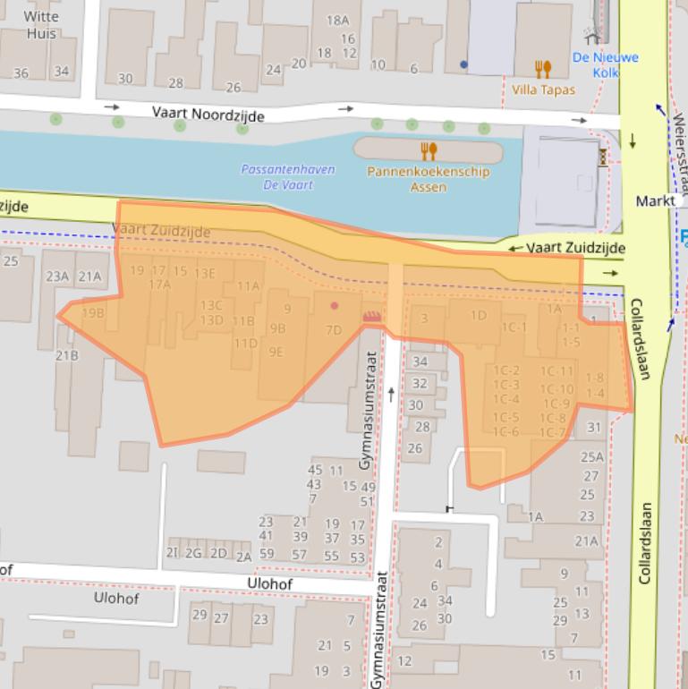 Kaart van postcodegebied 9401GE.