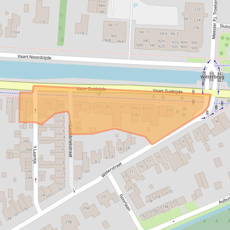 Kaart van postcodegebied 9401GK.