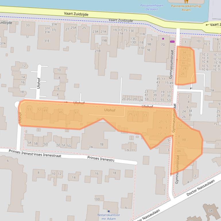 Kaart van postcodegebied 9401HC.