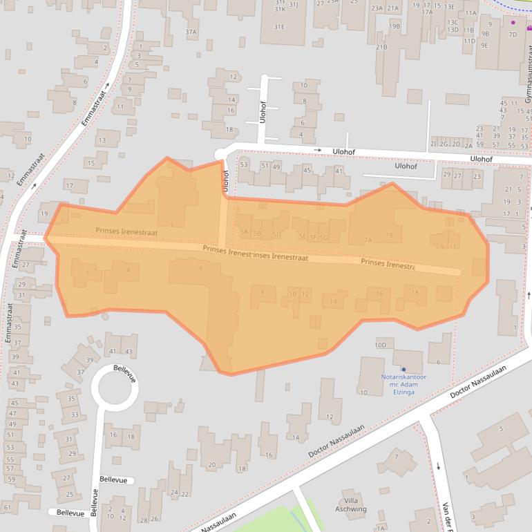 Kaart van postcodegebied 9401HH.