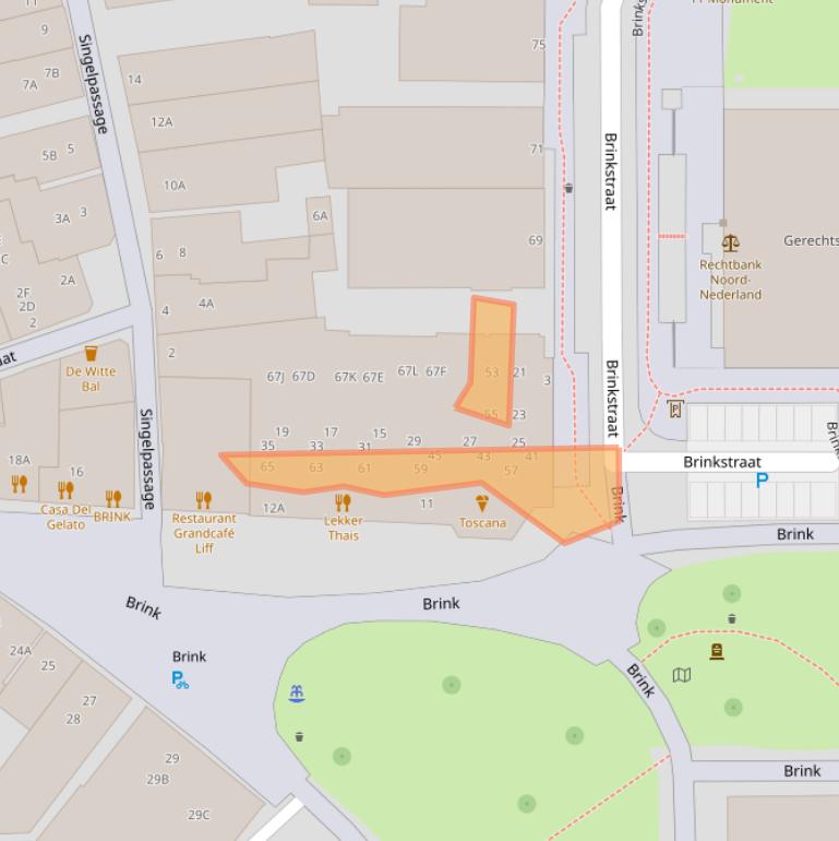 Kaart van postcodegebied 9401HX.