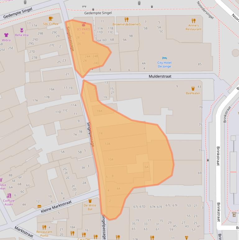 Kaart van postcodegebied 9401JC.