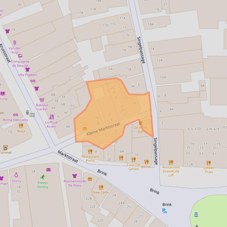 Kaart van postcodegebied 9401JD.