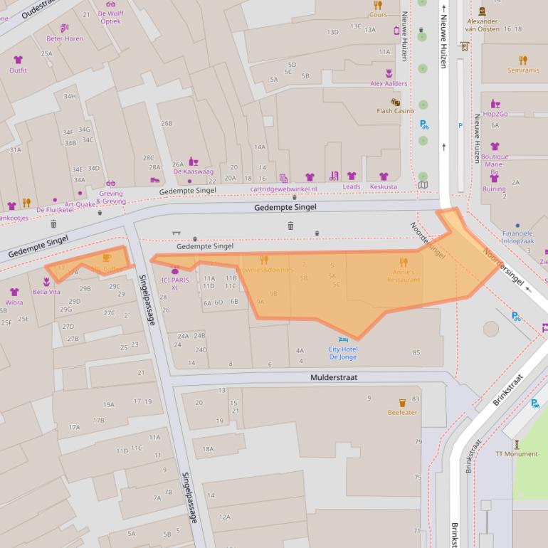 Kaart van postcodegebied 9401JM.