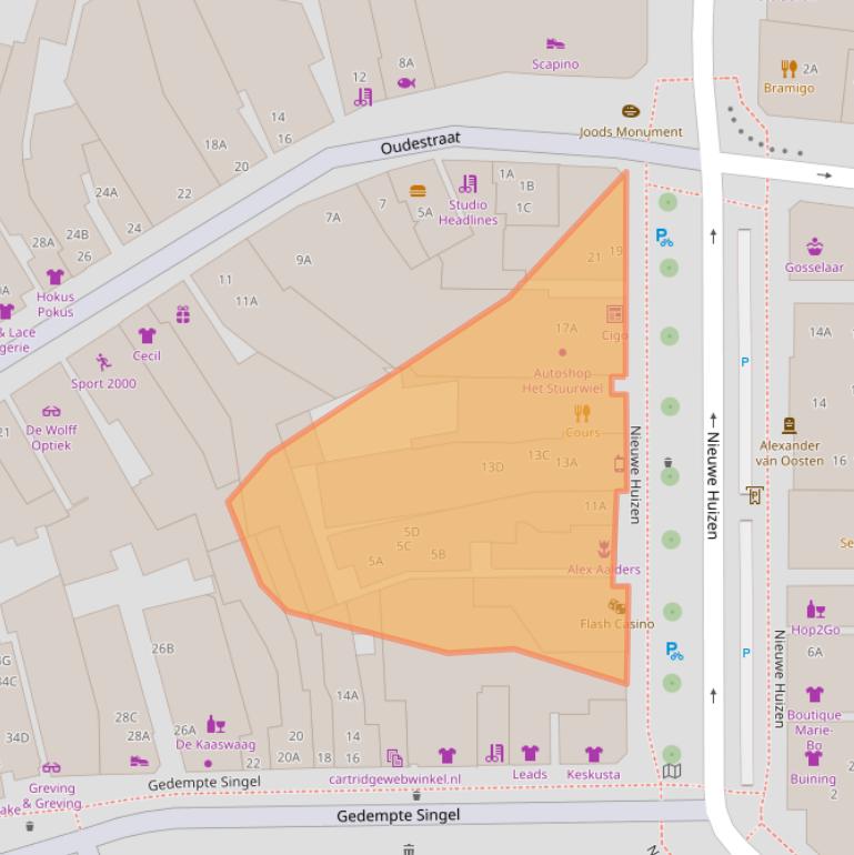 Kaart van postcodegebied 9401JS.