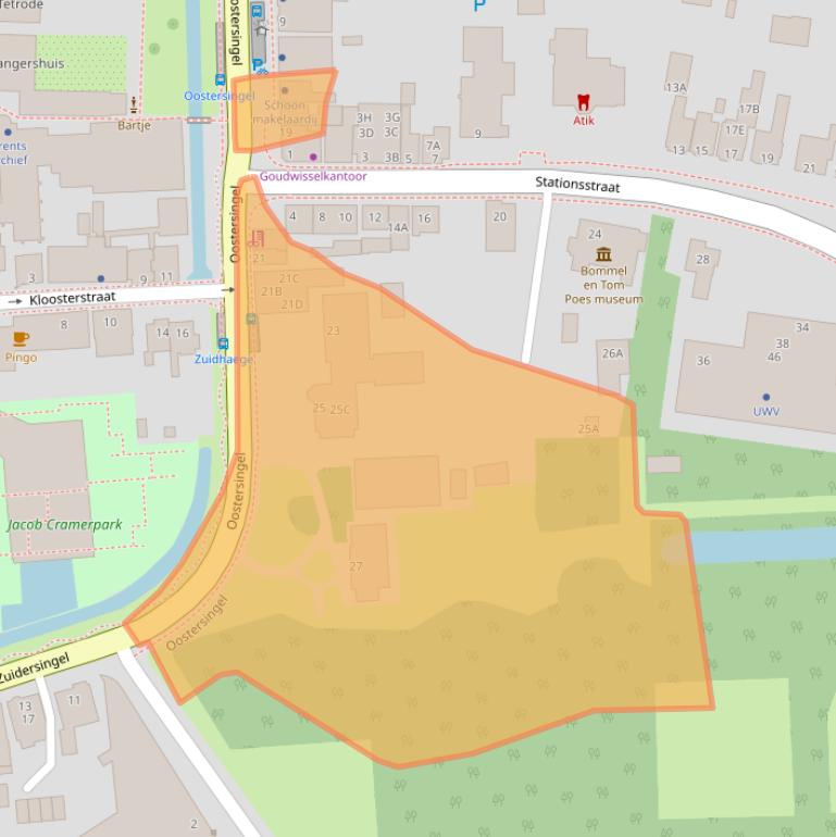 Kaart van postcodegebied 9401JZ.