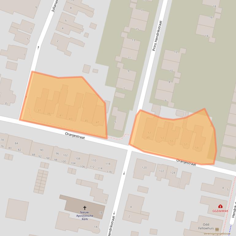 Kaart van postcodegebied 9401KH.