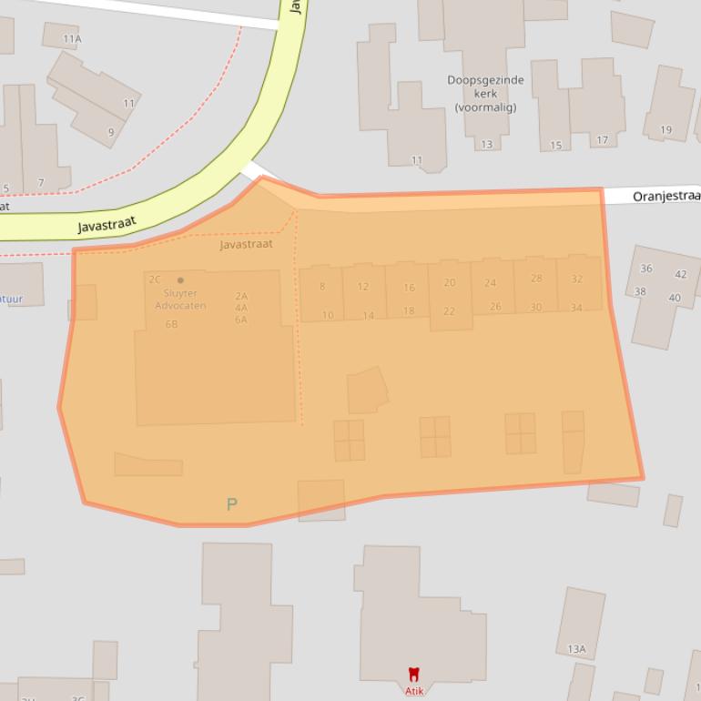 Kaart van postcodegebied 9401KJ.