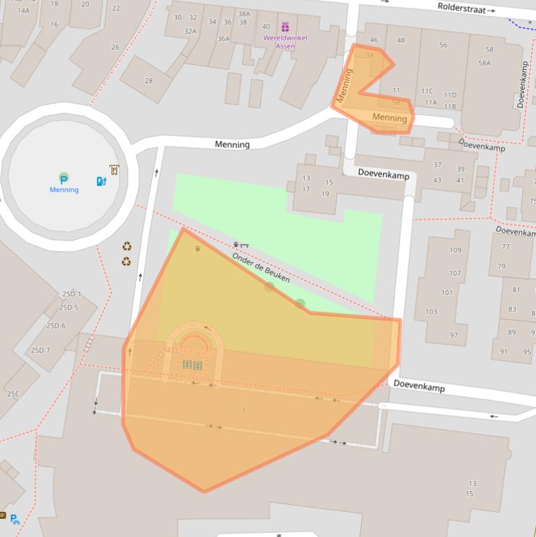 Kaart van postcodegebied 9401KN.