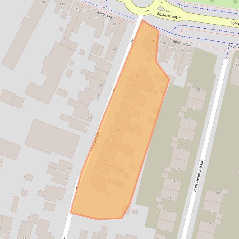 Kaart van postcodegebied 9401KR.