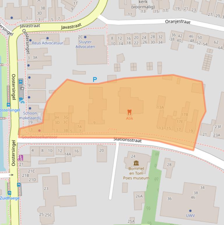 Kaart van postcodegebied 9401KV.