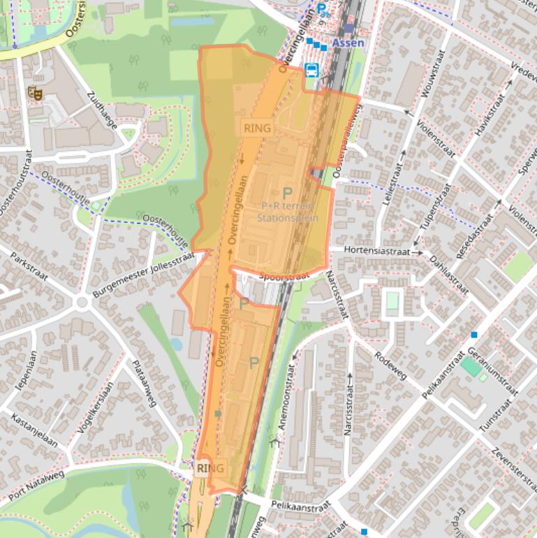 Kaart van postcodegebied 9401LA.