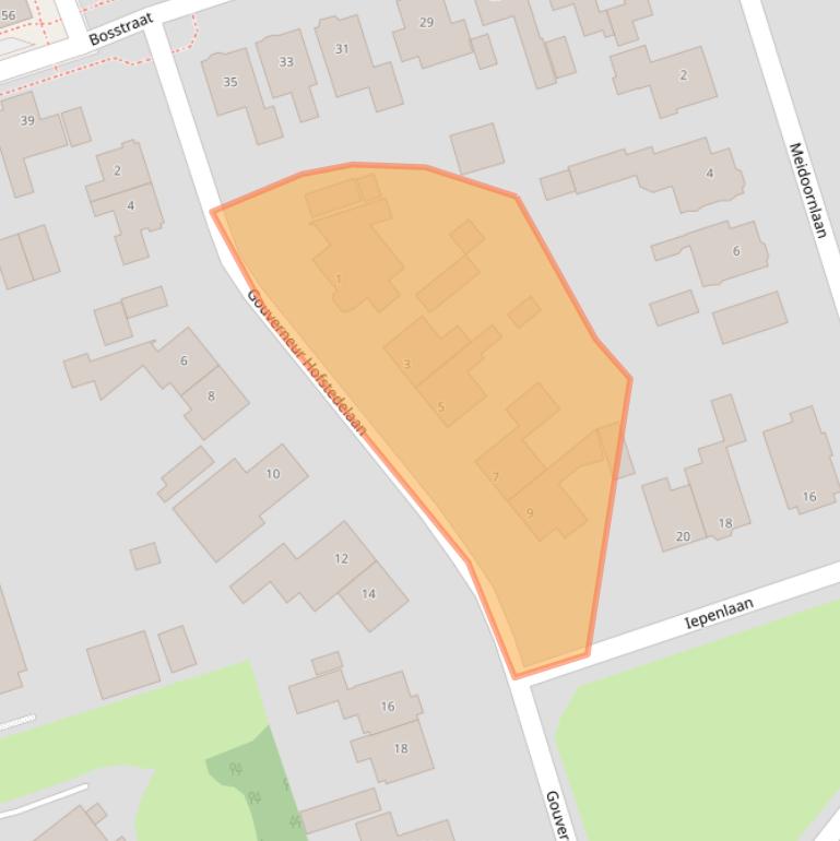 Kaart van postcodegebied 9401LW.