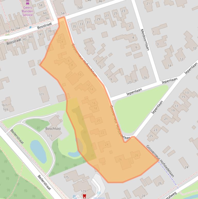 Kaart van postcodegebied 9401LX.