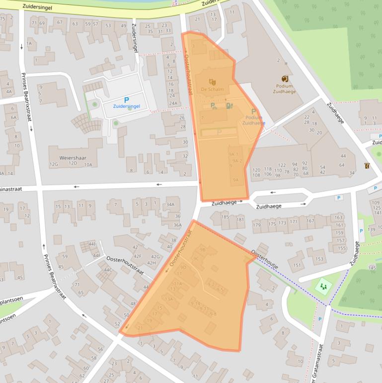 Kaart van postcodegebied 9401NA.