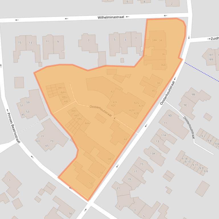 Kaart van postcodegebied 9401NG.