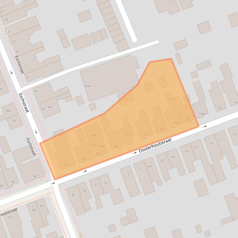 Kaart van postcodegebied 9401NJ.