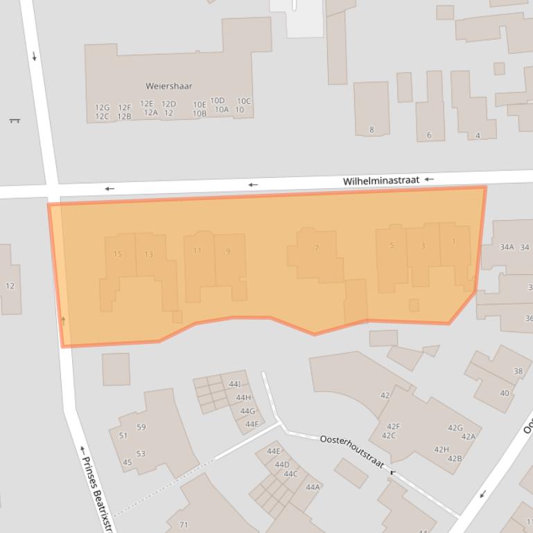 Kaart van postcodegebied 9401NL.