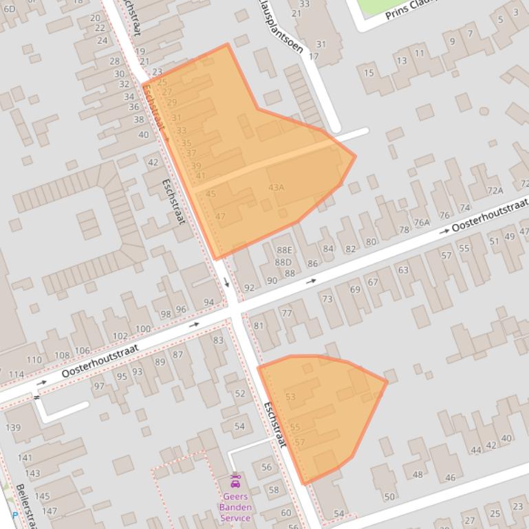 Kaart van postcodegebied 9401NT.
