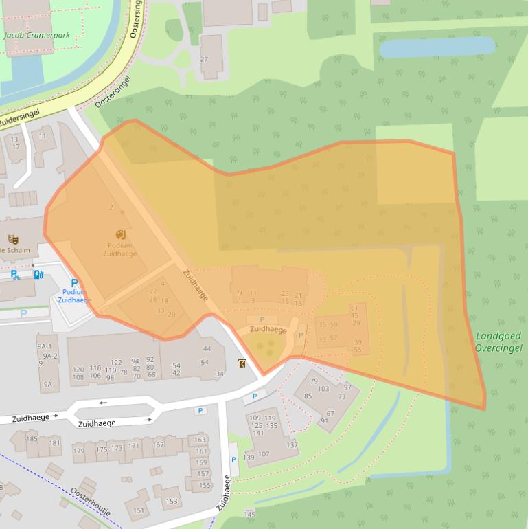 Kaart van postcodegebied 9401NZ.