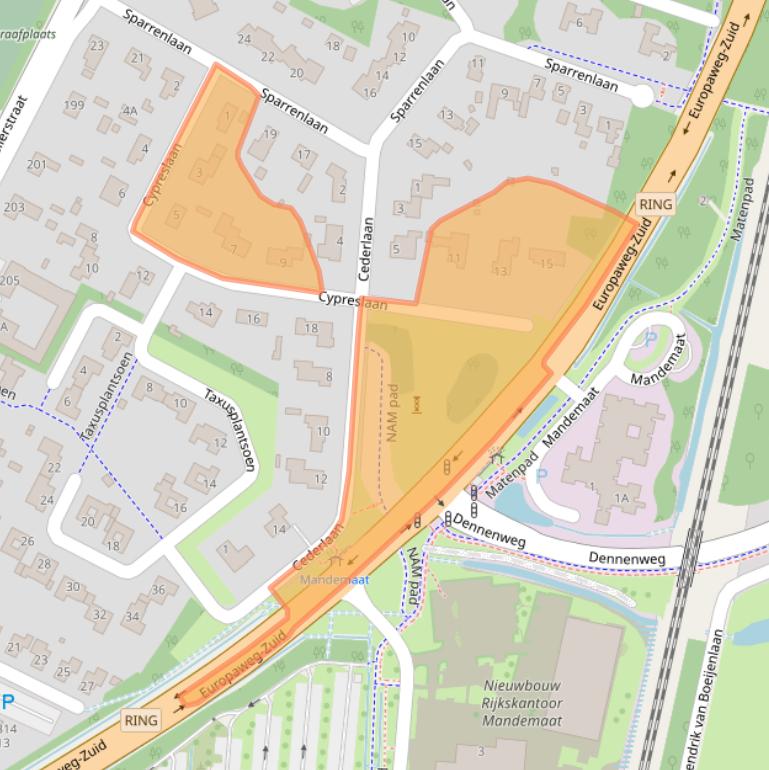 Kaart van postcodegebied 9401RD.