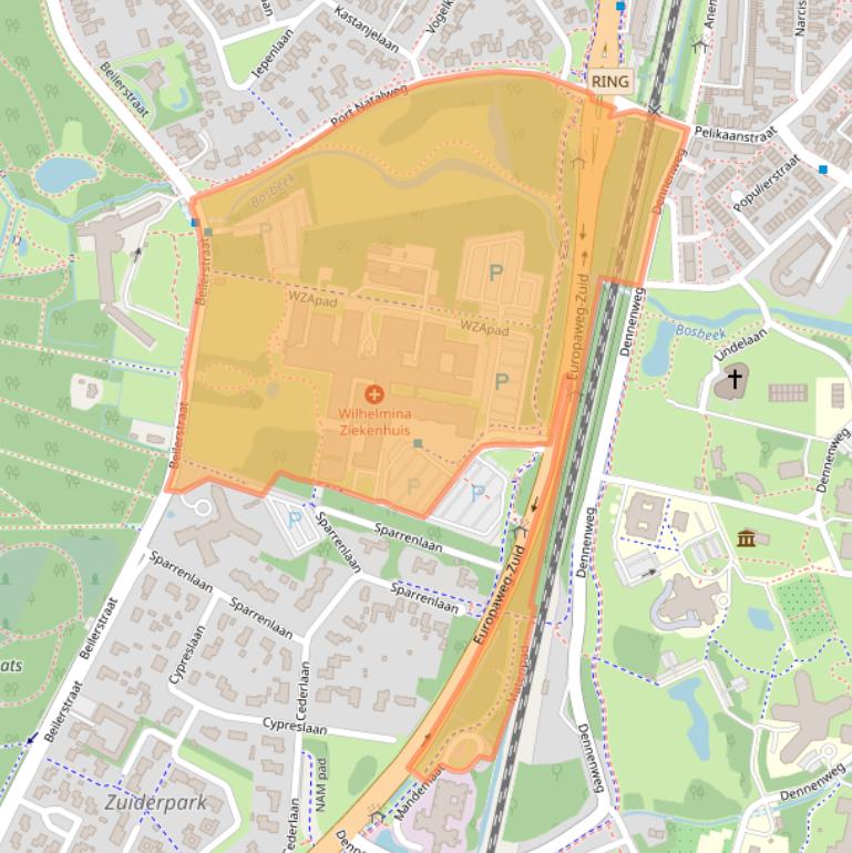 Kaart van postcodegebied 9401RK.