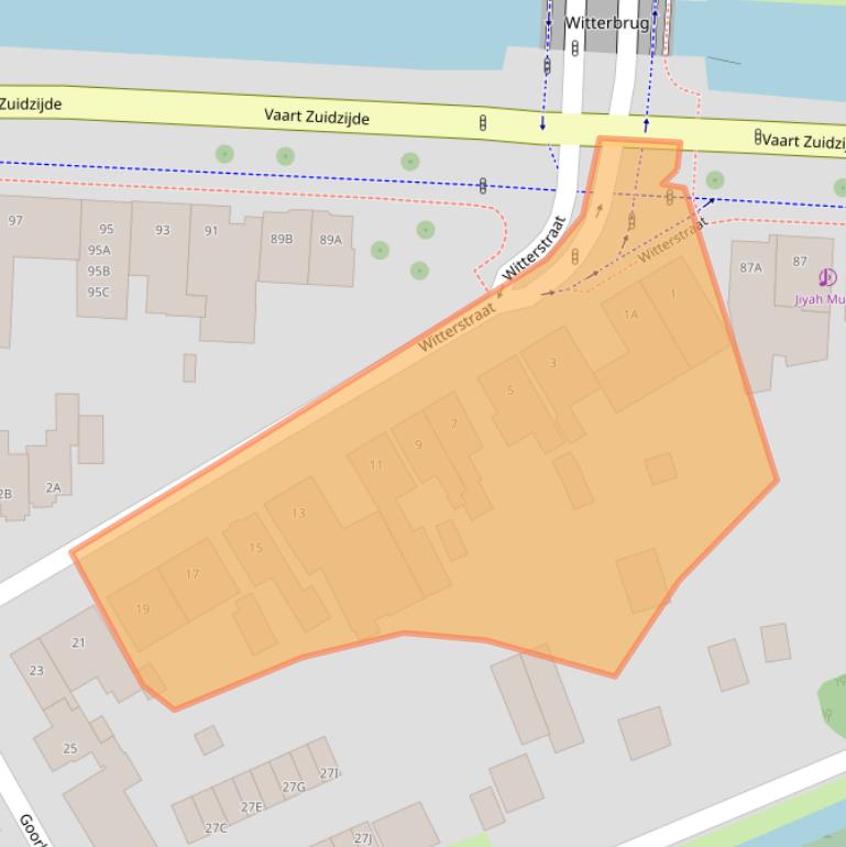 Kaart van postcodegebied 9401SC.