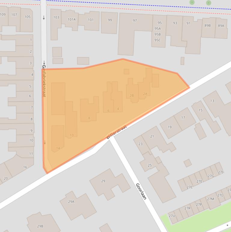 Kaart van postcodegebied 9401SG.