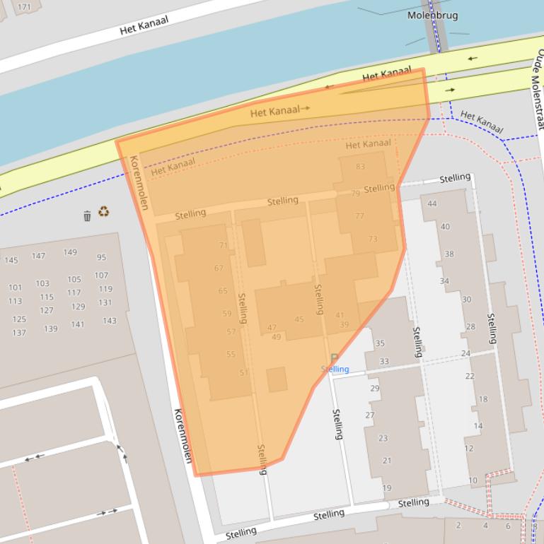 Kaart van postcodegebied 9401VB.