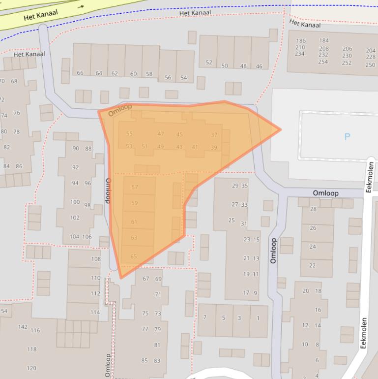 Kaart van postcodegebied 9401VE.