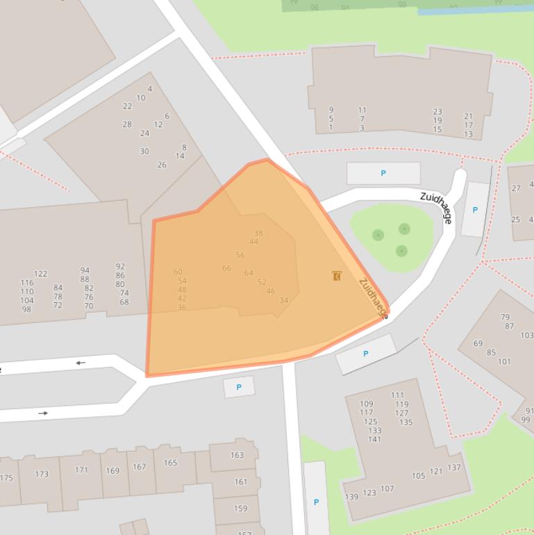 Kaart van postcodegebied 9401XS.