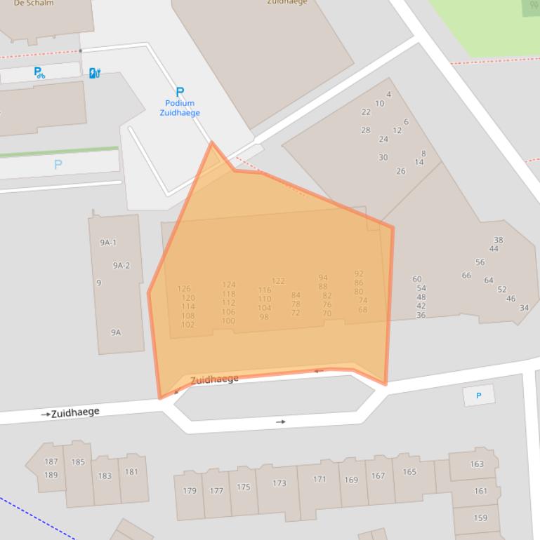 Kaart van postcodegebied 9401XT.