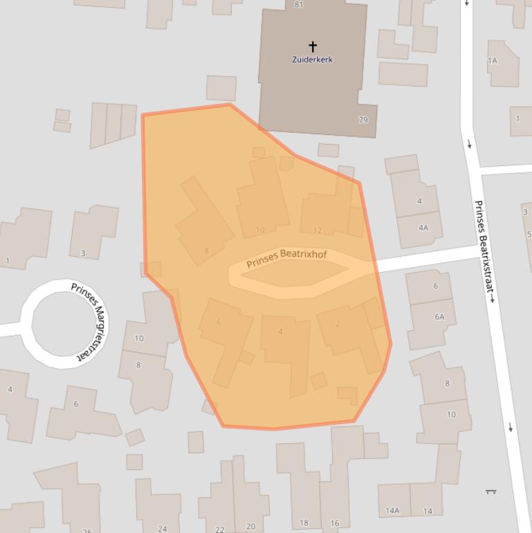 Kaart van postcodegebied 9401XX.