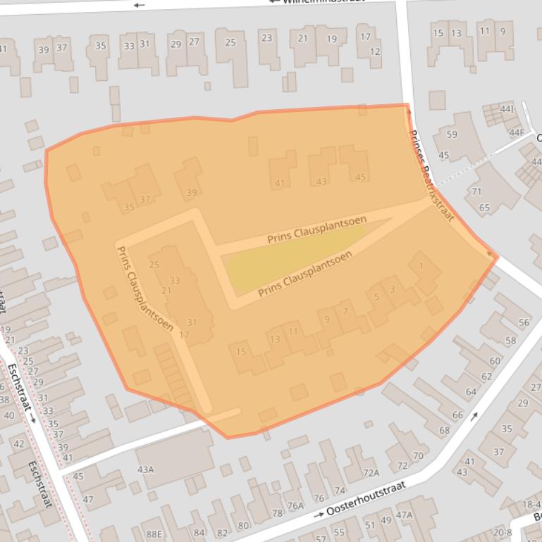 Kaart van postcodegebied 9401XZ.
