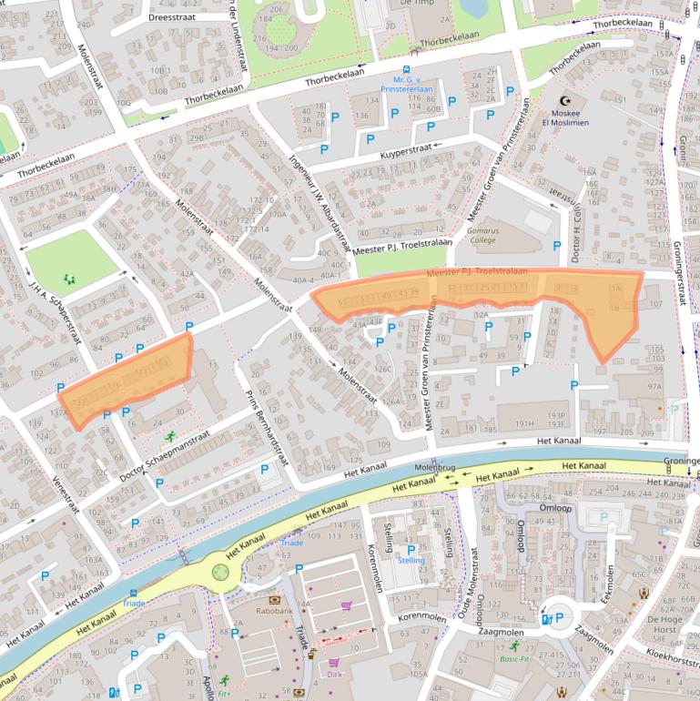 Kaart van postcodegebied 9402BA.