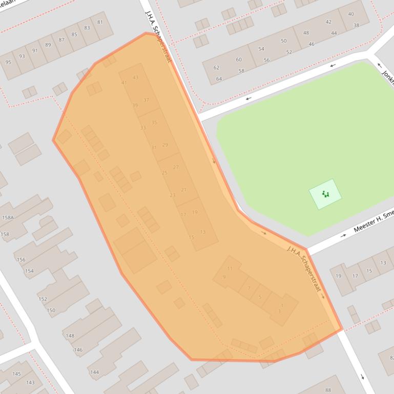 Kaart van postcodegebied 9402CD.