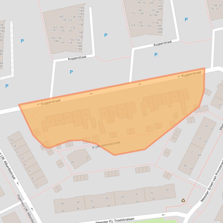 Kaart van postcodegebied 9402CN.